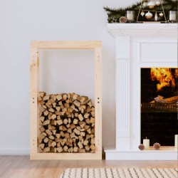 vidaXL Estante para leña madera maciza de pino 60x25x100 cm