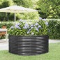 vidaXL Jardinera arriate acero recubierto polvo antracita 140x140x68cm vidaXL Jardinera arriate acero recubierto polvo antracita 140x140x68cm