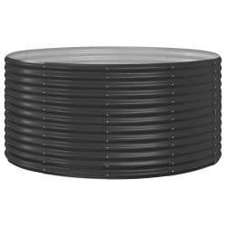 vidaXL Jardinera arriate acero recubierto polvo antracita 140x140x68cm