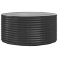 vidaXL Jardinera arriate acero recubierto polvo antracita 140x140x68cm vidaXL Jardinera arriate acero recubierto polvo antracita 140x140x68cm