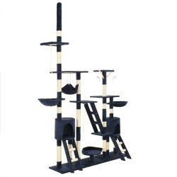 vidaXL Rascador para gatos con poste de sisal 230-250 cm azul