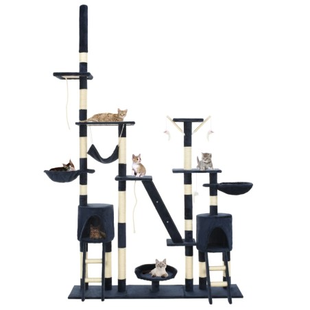 vidaXL Rascador para gatos con poste de sisal 230-250 cm azul
