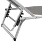vidaXL Tumbonas plegables con techo 2 uds aluminio y textilene gris vidaXL Tumbonas plegables con techo 2 uds aluminio y textilene gris