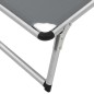 vidaXL Tumbonas plegables con techo 2 uds aluminio y textilene gris vidaXL Tumbonas plegables con techo 2 uds aluminio y textilene gris