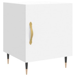 vidaXL Mesita de noche madera de ingeniería blanco 40x40x50 cm