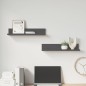 vidaXL Estantes de pared 2 uds madera maciza de pino gris 50x11x9 cm vidaXL Estantes de pared 2 uds madera maciza de pino gris 50x11x9 cm