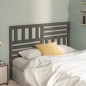 vidaXL Cabecero de cama madera maciza de pino gris 126x4x100 cm vidaXL Cabecero de cama madera maciza de pino gris 126x4x100 cm
