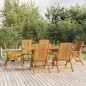 vidaXL Juego de comedor de jardín 7 piezas madera maciza de teca vidaXL Juego de comedor de jardín 7 piezas madera maciza de teca