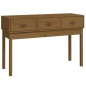 vidaXL Mesa consola de madera maciza de pino marrón miel 114x40x75 cm vidaXL Mesa consola de madera maciza de pino marrón miel 114x40x75 cm