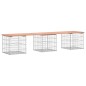 vidaXL Banco jardín diseño gaviones madera abeto Douglas 203x44x42 cm vidaXL Banco jardín diseño gaviones madera abeto Douglas 203x44x42 cm