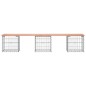 vidaXL Banco jardín diseño gaviones madera abeto Douglas 203x44x42 cm vidaXL Banco jardín diseño gaviones madera abeto Douglas 203x44x42 cm