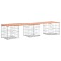 vidaXL Banco jardín diseño gaviones madera abeto Douglas 203x44x42 cm vidaXL Banco jardín diseño gaviones madera abeto Douglas 203x44x42 cm