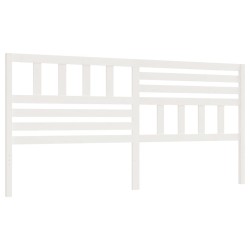 vidaXL Cabecero de cama madera maciza de pino blanco 186x4x100 cm