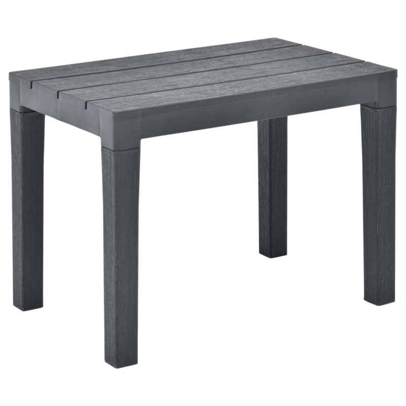 vidaXL Bancos de jardín 2 unidades plástico gris antracita
