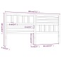 vidaXL Cabecero de cama madera maciza de pino blanco 186x4x100 cm vidaXL Cabecero de cama madera maciza de pino blanco 186x4x100 cm