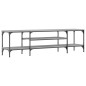 vidaXL Mueble TV hierro y madera contrachapada gris Sonoma 161x35x45cm vidaXL Mueble TV hierro y madera contrachapada gris Sonoma 161x35x45cm
