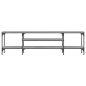 vidaXL Mueble TV hierro y madera contrachapada gris Sonoma 161x35x45cm vidaXL Mueble TV hierro y madera contrachapada gris Sonoma 161x35x45cm