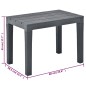 vidaXL Bancos de jardín 2 unidades plástico gris antracita