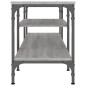 vidaXL Mueble TV hierro y madera contrachapada gris Sonoma 161x35x45cm vidaXL Mueble TV hierro y madera contrachapada gris Sonoma 161x35x45cm