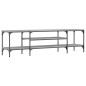 vidaXL Mueble TV hierro y madera contrachapada gris Sonoma 161x35x45cm vidaXL Mueble TV hierro y madera contrachapada gris Sonoma 161x35x45cm