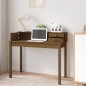 vidaXL Escritorio de madera maciza de pino marrón miel 110x50x93 cm vidaXL Escritorio de madera maciza de pino marrón miel 110x50x93 cm