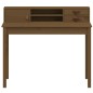 vidaXL Escritorio de madera maciza de pino marrón miel 110x50x93 cm vidaXL Escritorio de madera maciza de pino marrón miel 110x50x93 cm