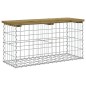 vidaXL Banco jardín diseño gavión madera pino impregnada 83x31,5x42 cm vidaXL Banco jardín diseño gavión madera pino impregnada 83x31,5x42 cm