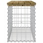 vidaXL Banco jardín diseño gavión madera pino impregnada 83x31,5x42 cm vidaXL Banco jardín diseño gavión madera pino impregnada 83x31,5x42 cm