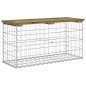 vidaXL Banco jardín diseño gavión madera pino impregnada 83x31,5x42 cm vidaXL Banco jardín diseño gavión madera pino impregnada 83x31,5x42 cm