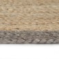 vidaXL Alfombra hecha a mano de yute con borde gris 90 cm vidaXL Alfombra hecha a mano de yute con borde gris 90 cm