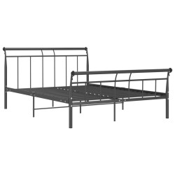 vidaXL Estructura de cama de metal negro 140x200 cm