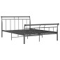 vidaXL Estructura de cama de metal negro 140x200 cm vidaXL Estructura de cama de metal negro 140x200 cm