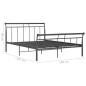 vidaXL Estructura de cama de metal negro 140x200 cm vidaXL Estructura de cama de metal negro 140x200 cm