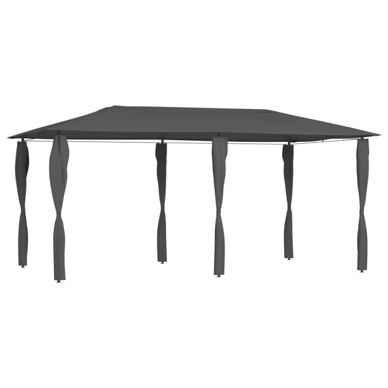 vidaXL Cenador con cubiertas de postes antracita 3x6x2,6 m 160 g/m² vidaXL Cenador con cubiertas de postes antracita 3x6x2,6 m 160 g/m²