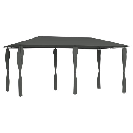 vidaXL Cenador con cubiertas de postes antracita 3x6x2,6 m 160 g/m²