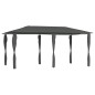 vidaXL Cenador con cubiertas de postes antracita 3x6x2,6 m 160 g/m² vidaXL Cenador con cubiertas de postes antracita 3x6x2,6 m 160 g/m²