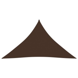vidaXL Toldo de vela triangular tela Oxford marrón 3,5x3,5x4,9 m