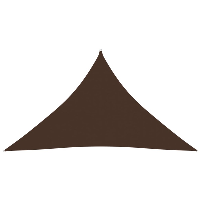 vidaXL Toldo de vela triangular tela Oxford marrón 3,5x3,5x4,9 m vidaXL Toldo de vela triangular tela Oxford marrón 3,5x3,5x4,9 m