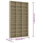 vidaXL Armario para CDs madera contrachapada Sonoma 102x16x177,5 cm vidaXL Armario para CDs madera contrachapada Sonoma 102x16x177,5 cm