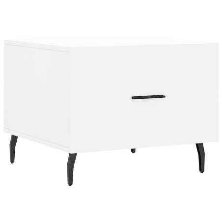 vidaXL Mesa de centro madera de ingeniería blanca 50x50x40 cm
