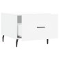 vidaXL Mesa de centro madera de ingeniería blanca 50x50x40 cm vidaXL Mesa de centro madera de ingeniería blanca 50x50x40 cm