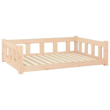 vidaXL Cama para perros madera maciza de pino 105,5x75,5x28 cm