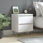 vidaXL Mesita de noche madera contrachapada blanco 40x35x50 cm vidaXL Mesita de noche madera contrachapada blanco 40x35x50 cm