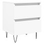 vidaXL Mesita de noche madera contrachapada blanco 40x35x50 cm vidaXL Mesita de noche madera contrachapada blanco 40x35x50 cm
