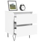 vidaXL Mesita de noche madera contrachapada blanco 40x35x50 cm vidaXL Mesita de noche madera contrachapada blanco 40x35x50 cm