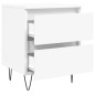 vidaXL Mesita de noche madera contrachapada blanco 40x35x50 cm vidaXL Mesita de noche madera contrachapada blanco 40x35x50 cm