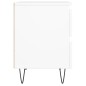 vidaXL Mesita de noche madera contrachapada blanco 40x35x50 cm vidaXL Mesita de noche madera contrachapada blanco 40x35x50 cm