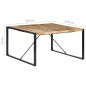 vidaXL Mesa de comedor madera de mango rugosa 140x140x75 cm vidaXL Mesa de comedor madera de mango rugosa 140x140x75 cm