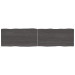 vidaXL Tablero mesa madera tratada borde vivo marrón 160x40x(2-4) cm