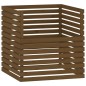 vidaXL Compostador de madera maciza de pino marrón miel 100x100x102 cm vidaXL Compostador de madera maciza de pino marrón miel 100x100x102 cm